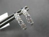 1.02CT DIAMOND 18KT WHITE GOLD 3D 3 STONE PAST PRESENT FUTURE LEVERBACK EARRINGS