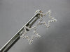 ESTATE .35CT DIAMOND 14KT WHITE GOLD 3D CLASSIC OPEN STAR STUD HANGING EARRINGS