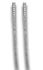 LARGE .66CT DIAMOND 14K WHITE GOLD OVAL INSIDE OUT CLIP ON HOOP HANGING EARRINGS