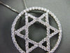 ESTATE EXTRA LARGE 2.68CT DIAMOND 14KT WHITE GOLD STAR OF DAVID PENDANT #ELV15