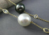 ESTATE LONG 14KT YELLOW GOLD 3D QUARTZ & MULTI COLOR PEARL BY THE YARD NECKLACE