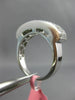 ESTATE 1.14CT PRINCESS DIAMOND 18KT WHITE GOLD 3 ROW INVISIBLE ANNIVERSARY RING