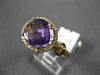 ESTATE 4.08CT DIAMOND & AAA OVAL CUT AMETHYST 14KT ROSE GOLD FRIENDSHIP FUN RING