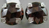 ANTIQUE LARGE CLIP ON 24.37CT GARNET & DIAMONDS 14KT WHITE GOLD EARRINGS!!!!!!!