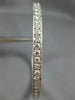 ESTATE LARGE 6.50CT DIAMOND 18KT WHITE GOLD 3D ETERNITY BANGLE CUFF BRACELET