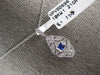 .32CT DIAMOND & AAA SAPPHIRE 18KT WHITE GOLD PRINCESS TEAR DROP FLOATING PENDANT