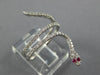 ESTATE 0.35CT DIAMOND & AAA RUBY 18KT WHITE GOLD 3D CLASSIC HAPPY SNAKE FUN RING