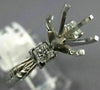 ESTATE .35CT DIAMOND 14KT WHITE GOLD FILIGREE SEMI MOUNT ENGAGEMENT RING #22421