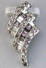 .32CT DIAMOND 14KT WHITE GOLD 3D ROUND & BAGUETTE MULTI ROW FUN FLOATING PENDANT