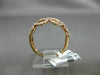 ESTATE WIDE .67CT ROUND DIAMOND 14K ROSE GOLD 3D MULTI WAVE CRISS CROSS FUN RING