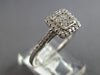 ESTATE .40CT DIAMOND 14KT WHITE GOLD 3D CLUSTER SQUARE HALO FRIENDSHIP LOVE RING