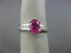 ESTATE 1.88CT DIAMOND & AAA PINK SAPPHIRE 14KT WHITE GOLD ENGAGEMENT RING #26004