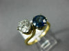 ANTIQUE 3.28CT DIAMOND & AAA SAPPHIRE 18K YELLOW GOLD LOVE KNOT ANNIVERSARY RING