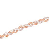 ESTATE 2.65CT DIAMOND 18KT WHITE AND YELLOW GOLD INFINITY LOVE TENNIS BRACELET