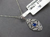 .32CT DIAMOND & AAA SAPPHIRE 18KT WHITE GOLD PRINCESS TEAR DROP FLOATING PENDANT