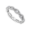 ESTATE .39CT DIAMOND 18KT WHITE GOLD 3D ROUND INFINITY ETOILE FUN RING