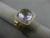 LARGE 10.93CT DIAMOND & AAA EXTRA FACET AMETHYST 14K TWO TONE GOLD FILIGREE RING