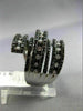 ESTATE 2.40CT DIAMOND 14KT WHITE & BLACK GOLD MULTI ROW CRISS CROSS ETOILE RING