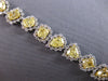 GIA LARGE 22.69CT WHITE & FANCY YELLOW DIAMOND 18KT 2 TONE GOLD TENNIS BRACELET