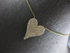 LARGE .99CT DIAMOND 14KT YELLOW GOLD 3D PAVE CLASSIC HEART SHAPE LOVE NECKLACE