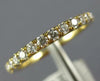 ESTATE .39CT DIAMOND 18KT YELLOW GOLD 3D ROUND 2mm CLASSIC ANNIVERSARY RING
