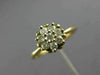 ESTATE .30CT ROUND DIAMOND 14K YELLOW GOLD CLASSIC CLUSTER STAR LOVE RING #23984