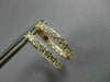 ESTATE 2.40CT DIAMOND 14KT ROSE GOLD ROUND INSIDE OUT CLASSIC OVAL HOOP EARRINGS
