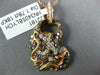 ESTATE LARGE 1.78CT MULTI COLOR DIAMOND 18KT ROSE GOLD 3D SIDEWAYS HEART PENDANT
