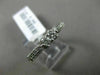 ESTATE .40CT DIAMOND 14KT WHITE GOLD 3D 2 STONE OPEN FILIGREE ETOILE LOVE RING