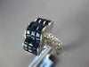 5.02CT DIAMOND &AAA SAPPHIRE 18K WHITE GOLD ROUND &PRINCESS INVISIBLE CROWN RING