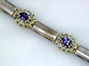 4.5CT DIAMOND & AAA TANZANITE 14KT 2 TONE GOLD 3D MATTE & SHINY TENNIS BRACELET