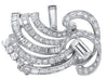 ESTATE LARGE 5.15CT DIAMOND PLATINUM 3D ROUND & BAGUETTE MULTI ROW FUN RING