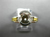 .34CT DIAMOND 18K 2 TONE GOLD ROUND SEMI BEZEL SEMI MOUNT ENGAGEMENT RING #ELV42