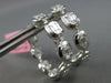LARGE 2.07CT DIAMOND 18KT WHITE GOLD BAGUETTE INSIDE OUT HOOP HANGING EARRINGS