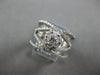 LARGE 1.15CT DIAMOND 14KT WHITE GOLD INVISIBLE CRISS CROSS INFINITY RING #27982