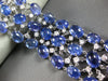 LARGE 79.21CT DIAMOND & CABOCHON TANZANITE 18KT WHITE GOLD OVAL TENNIS BRACELET