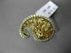 ANTIQUE LARGE .59CT DIAMOND 18KT YELLOW GOLD FLORAL FILIGREE FUN COCKTAIL RING