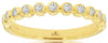 ESTATE .26CT DIAMOND 14KT YELLOW GOLD ROUND BEZEL SEMI ETERNITY ANNIVERSARY RING