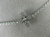 ESTATE .53CT DIAMOND & WHITE ENAMEL 18KT WHITE GOLD FLOWER BY THE YARD NECKLACE