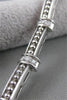 ESTATE 1.0CT DIAMOND 14KT WHITE GOLD RECTANGULAR FILIGREE MILGRAIN BRACELET #571