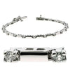 ESTATE 1.0CT DIAMOND 14KT WHITE GOLD 3D CLASSIC BY THE YARD LOVE TENNIS BRACELET