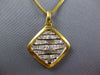 ESTATE .32CT DIAMOND 18KT 2 TONE GOLD 3D SQUARE MULTI WAVE FUN FLOATING PENDANT