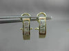 ESTATE .90CT PRINCESS CUT DIAMOND 14K YELLOW GOLD HANGING CLIP ON EARRINGS 22501