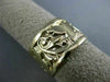 ANTIQUE WIDE 14K YELLOW GOLD HAND ETCHED ETERNITY FLOWER ANNIVERSARY RING #26643
