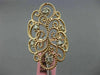 ESTATE LARGE .18CT DIAMOND 14KT ROSE GOLD 3D OPEN FILIGREE ETOILE FLOWER RING