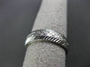 ANTIQUE 14KT WHITE GOLD 3D FLORAL FILIGREE WEDDING ANNIVERSARY RING 5mm #18934