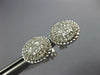 ESTATE LARGE .80CT DIAMOND 18K WHITE GOLD CLUSTER FLOWER HALO ROPE STUD EARRINGS