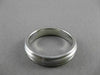 ESTATE 14KT WHITE GOLD MATTE & SHINY WEDDING ANNIVERSARY BAND RING 4mm #23150