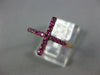 ESTATE .36CT AAA PINK SAPPHIRE 18KT ROSE GOLD 3D CLASSIC CROSS RING