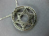ESTATE LARGE 1.84CT DIAMOND 14K WHITE GOLD CIRCULAR STAR OF DAVID PENDANT #2481|2481-1